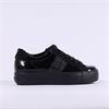 Paul Green Side Panel Laced Trainer - Black Patent